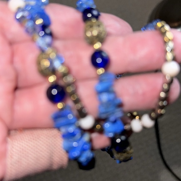 Two Denim Friendly Multi-Color Multi-Bead Coordinating Necklaces - Picture 13 of 16